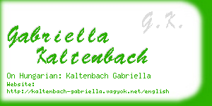 gabriella kaltenbach business card